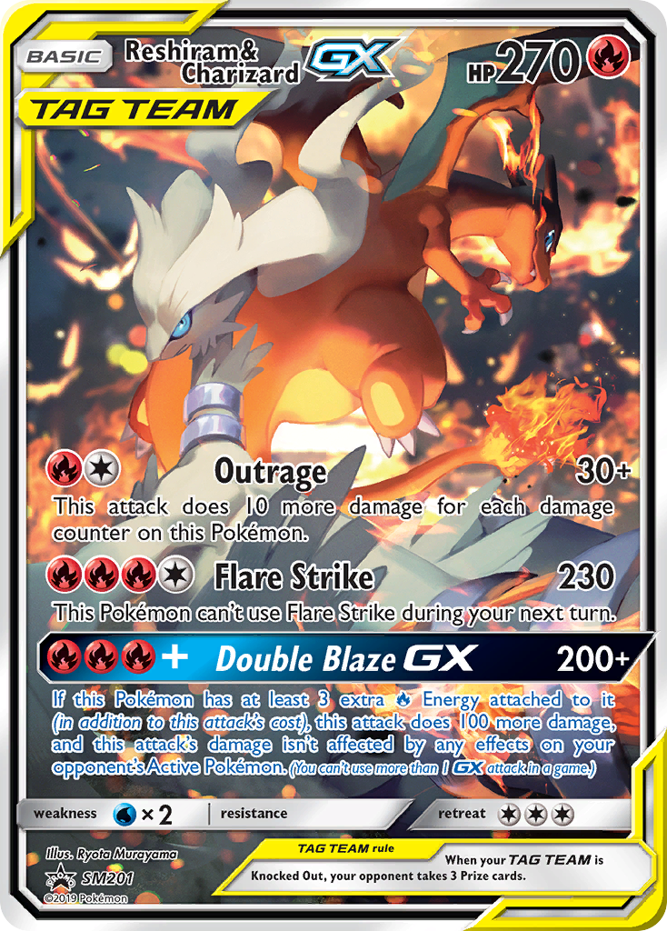 Reshiram & Charizard GX (SM201) [Sun & Moon: Black Star Promos] | Card Merchant Takapuna