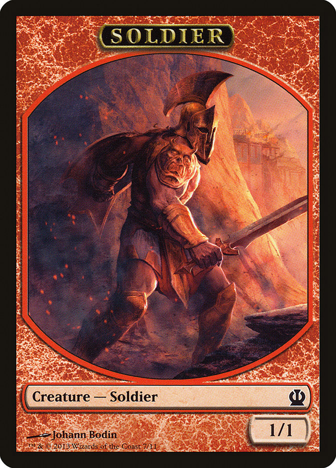 Soldier Token (7/11) [Theros Tokens] | Card Merchant Takapuna