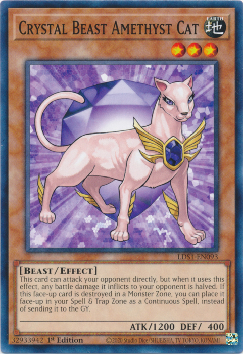 Crystal Beast Amethyst Cat [LDS1-EN093] Common | Card Merchant Takapuna