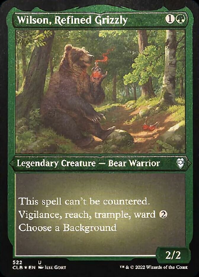 Wilson, Refined Grizzly (Foil Etched) [Commander Legends: Battle for Baldur's Gate] | Card Merchant Takapuna