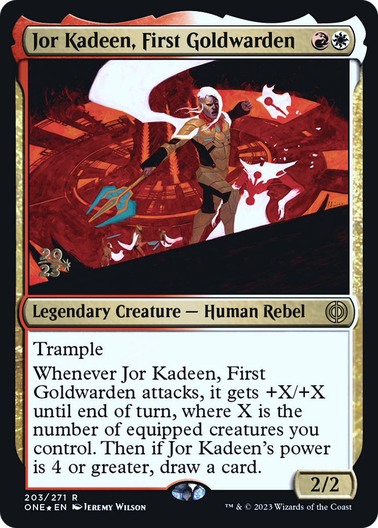 Jor Kadeen, First Goldwarden [Phyrexia: All Will Be One Prerelease Promos] | Card Merchant Takapuna