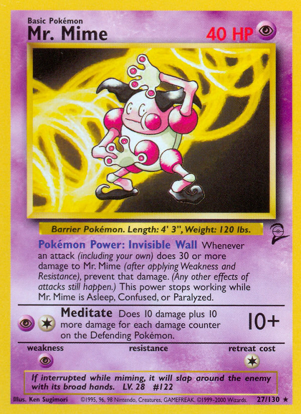 Mr. Mime (27/130) [Base Set 2] | Card Merchant Takapuna