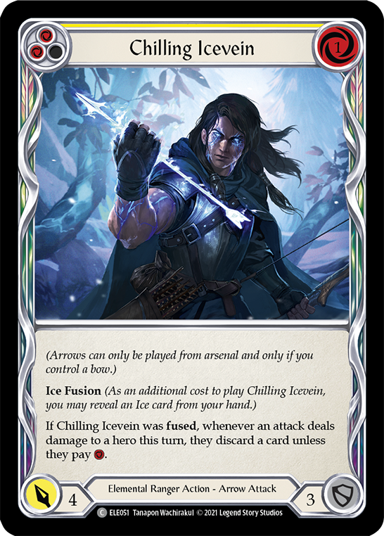 Chilling Icevein (Yellow) [ELE051] (Tales of Aria)  1st Edition Normal | Card Merchant Takapuna