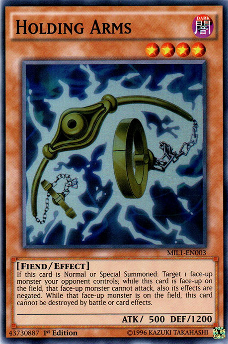 Holding Arms [MIL1-EN003] Super Rare | Card Merchant Takapuna