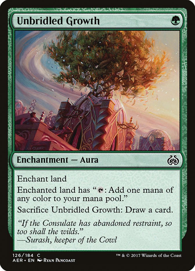 Unbridled Growth [Aether Revolt] | Card Merchant Takapuna