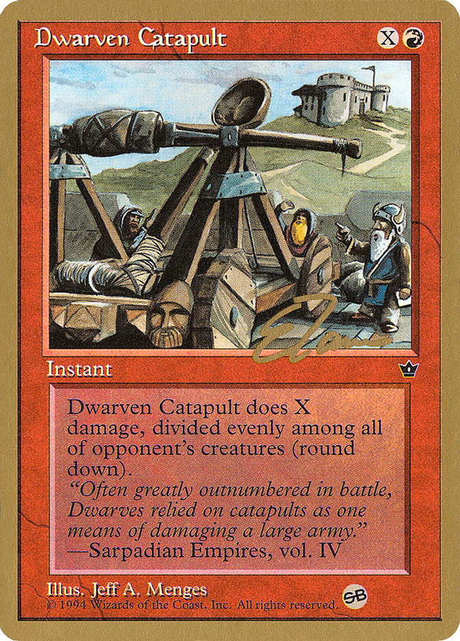 Dwarven Catapult (Eric Tam) (SB) [Pro Tour Collector Set] | Card Merchant Takapuna