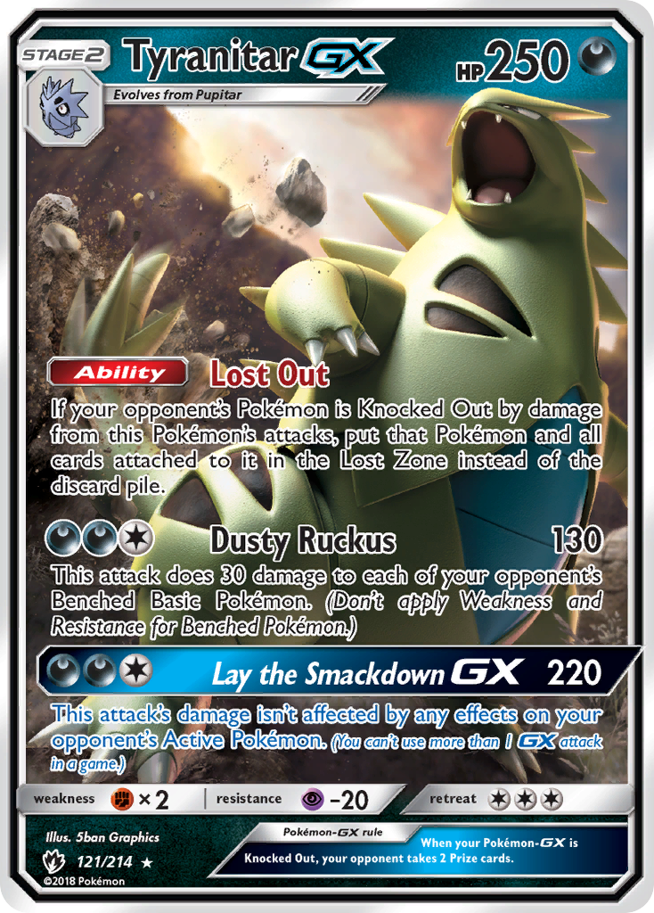 Tyranitar GX (121/214) [Sun & Moon: Lost Thunder] | Card Merchant Takapuna