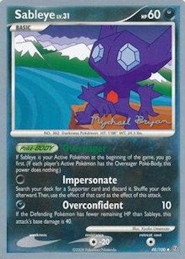 Sableye LV.31 (48/100) (Happy Luck - Mychael Bryan) [World Championships 2010] | Card Merchant Takapuna