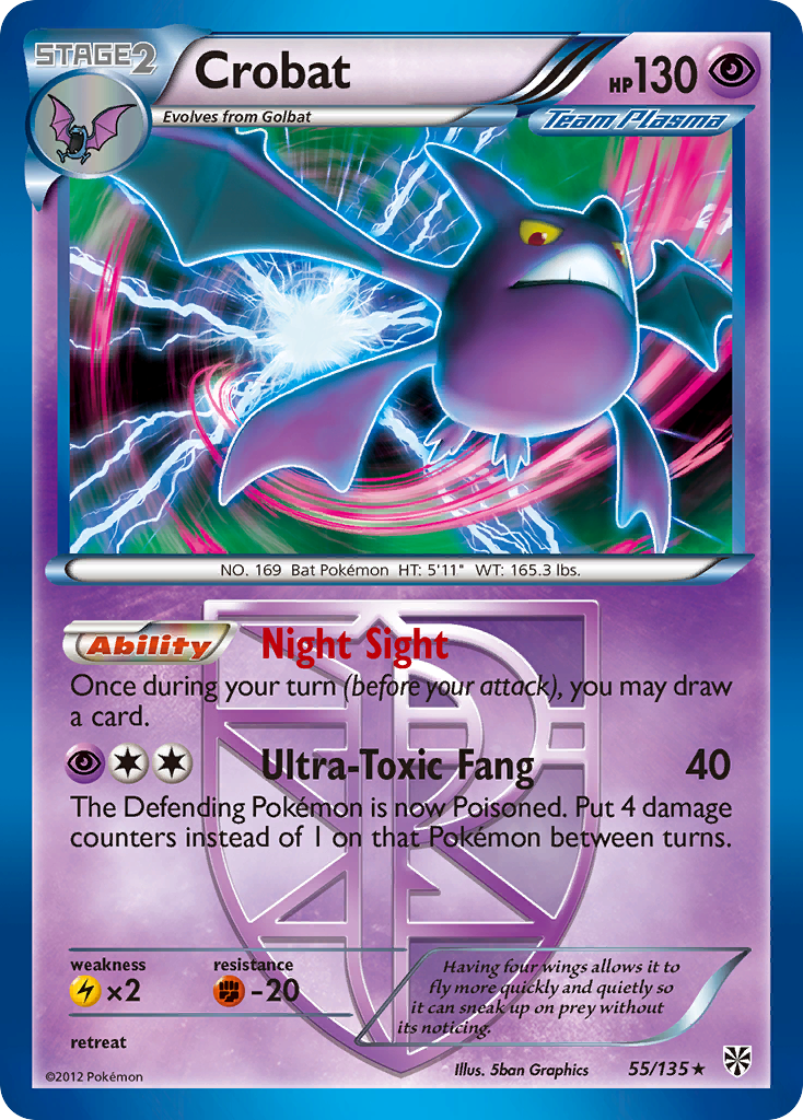 Crobat (55/135) [Black & White: Plasma Storm] | Card Merchant Takapuna