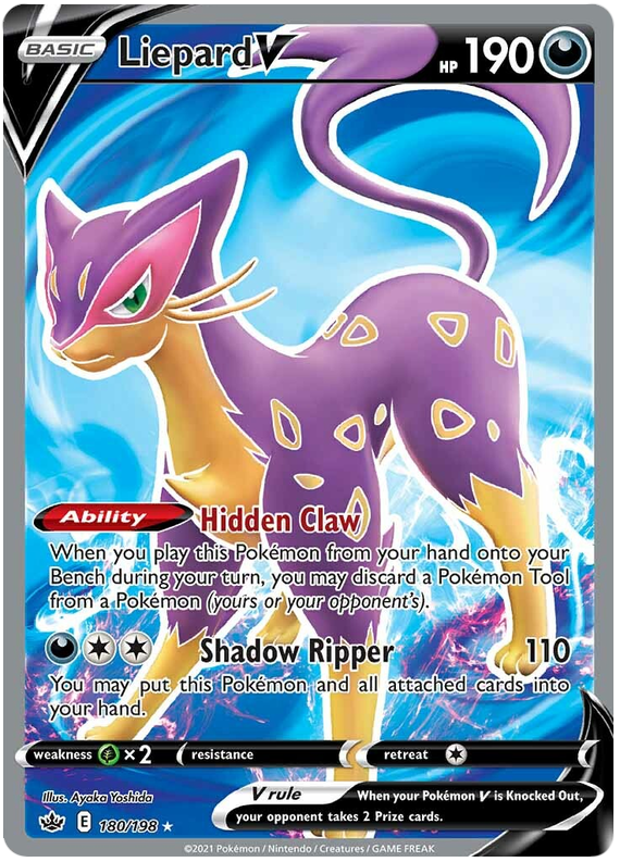 Liepard V (180/198) [Sword & Shield: Chilling Reign] | Card Merchant Takapuna