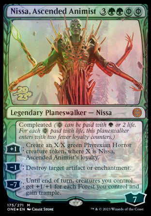 Nissa, Ascended Animist [Phyrexia: All Will Be One Prerelease Promos] | Card Merchant Takapuna