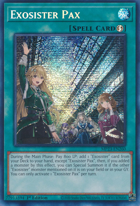 Exosister Pax [MP23-EN260] Prismatic Secret Rare | Card Merchant Takapuna