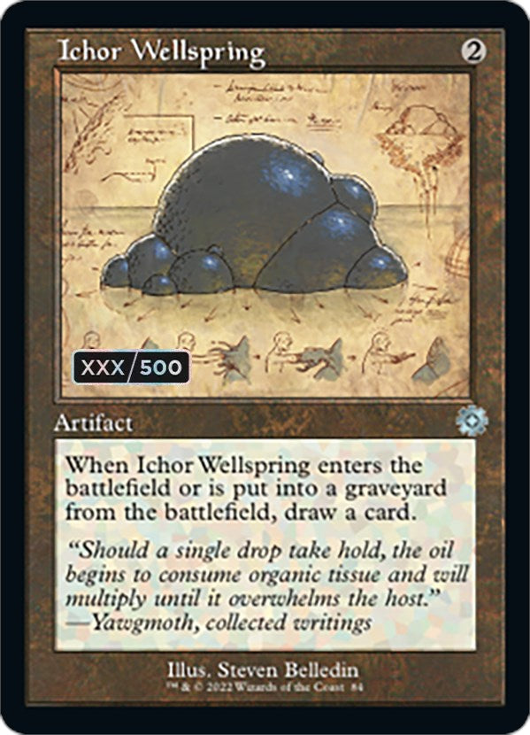 Ichor Wellspring (Retro Schematic) (Serialized) [The Brothers' War Retro Artifacts] | Card Merchant Takapuna