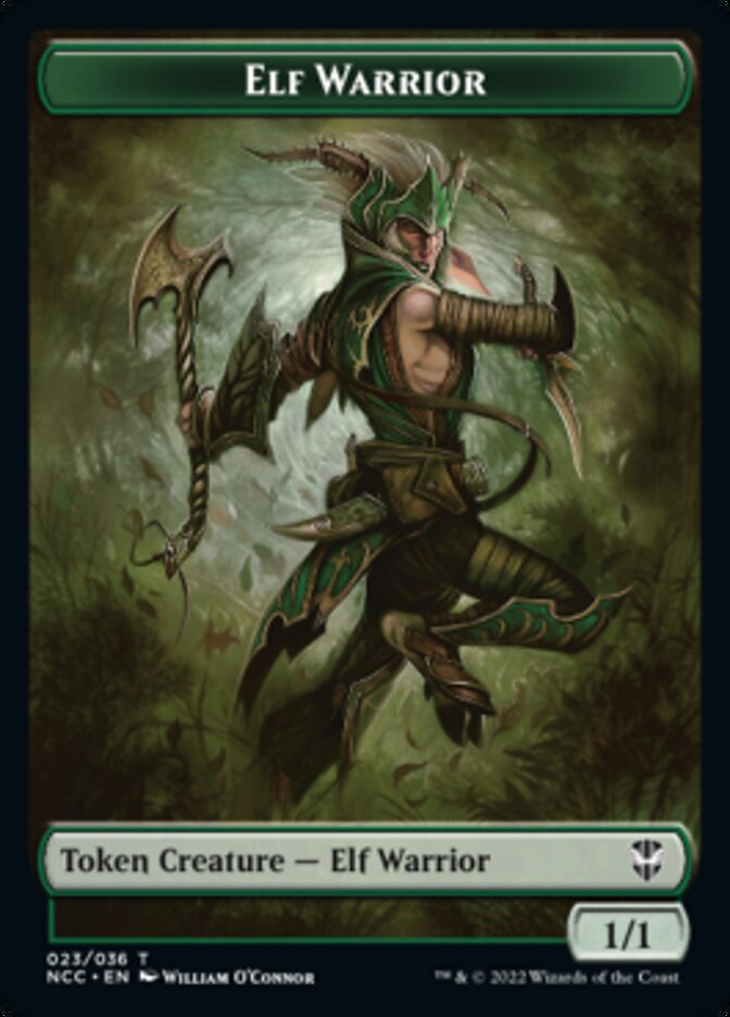 Elf Warrior // Wurm Double-Sided Token [Streets of New Capenna Commander Tokens] | Card Merchant Takapuna