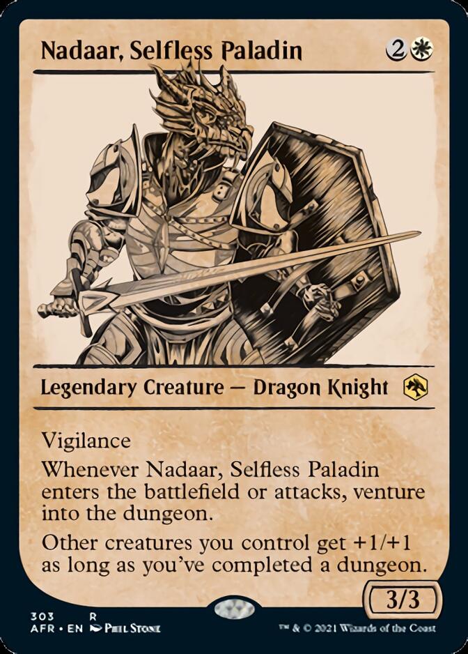 Nadaar, Selfless Paladin (Showcase) [Dungeons & Dragons: Adventures in the Forgotten Realms] | Card Merchant Takapuna