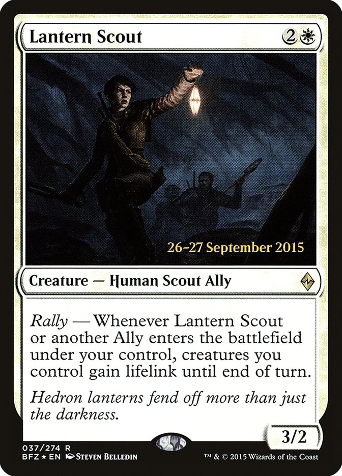 Lantern Scout [Battle for Zendikar Prerelease Promos] | Card Merchant Takapuna