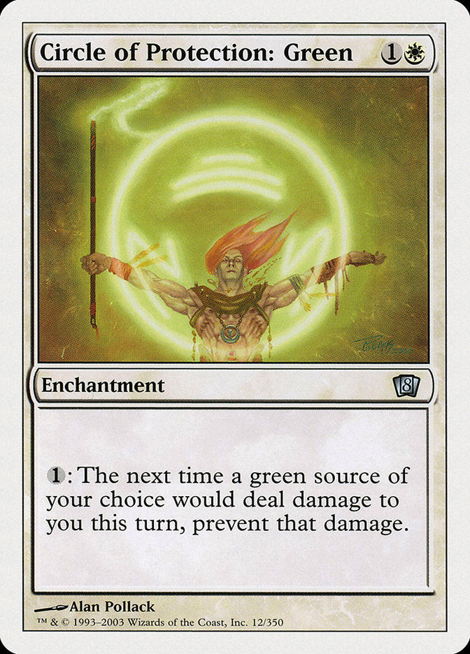 Circle of Protection: Green [Eighth Edition] | Card Merchant Takapuna