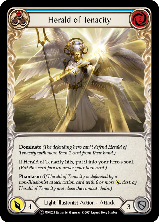 Herald of Tenacity (Blue) [U-MON025] (Monarch Unlimited)  Unlimited Normal | Card Merchant Takapuna