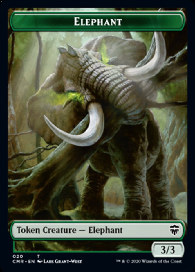 Elephant // Soldier Double-Sided Token [Commander Legends Tokens] | Card Merchant Takapuna