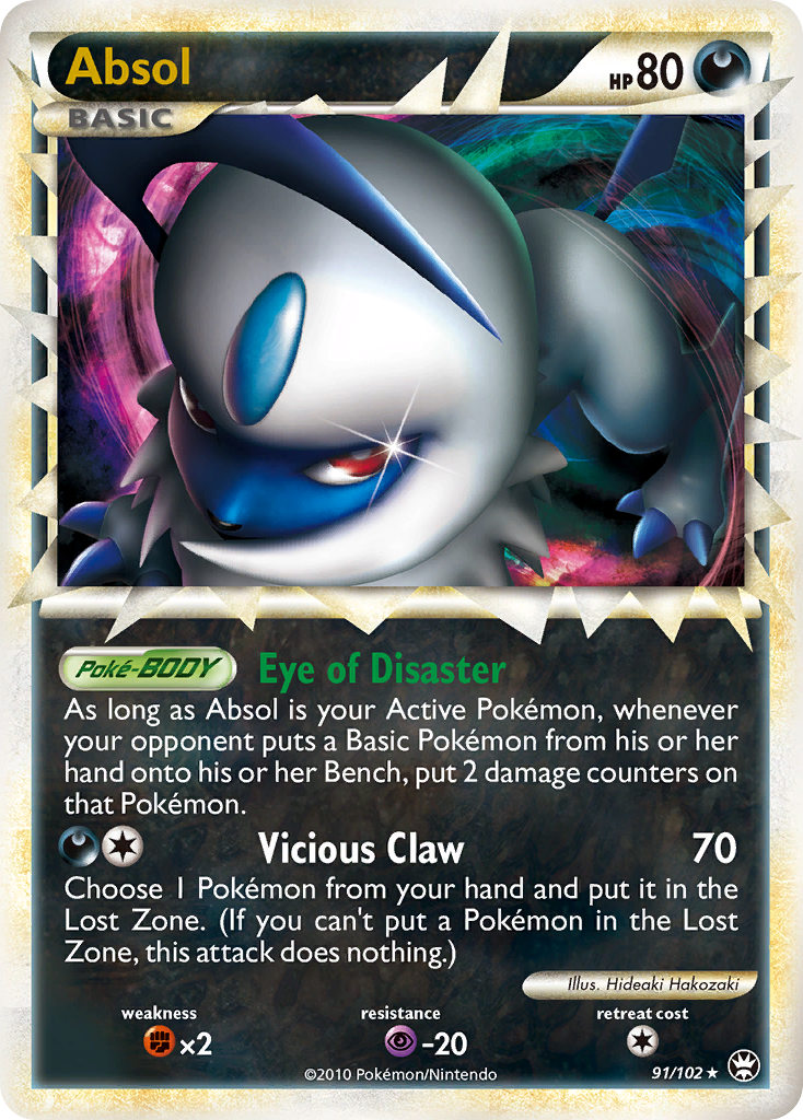 Absol (91/102) [HeartGold & SoulSilver: Triumphant] | Card Merchant Takapuna