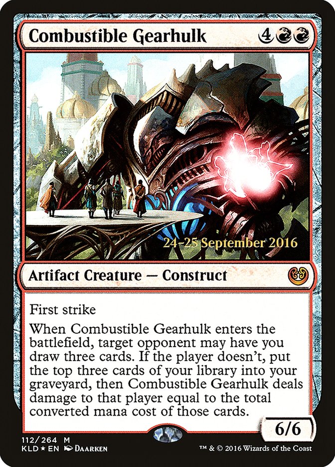 Combustible Gearhulk [Kaladesh Prerelease Promos] | Card Merchant Takapuna