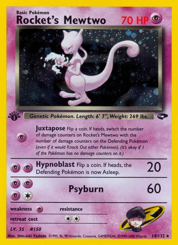 Rocket's Mewtwo (14/132) [Gym Challenge 1st Edition] | Card Merchant Takapuna