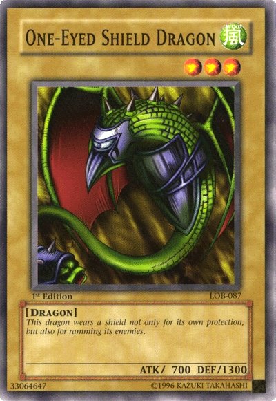 One-Eyed Shield Dragon [LOB-087] Common | Card Merchant Takapuna