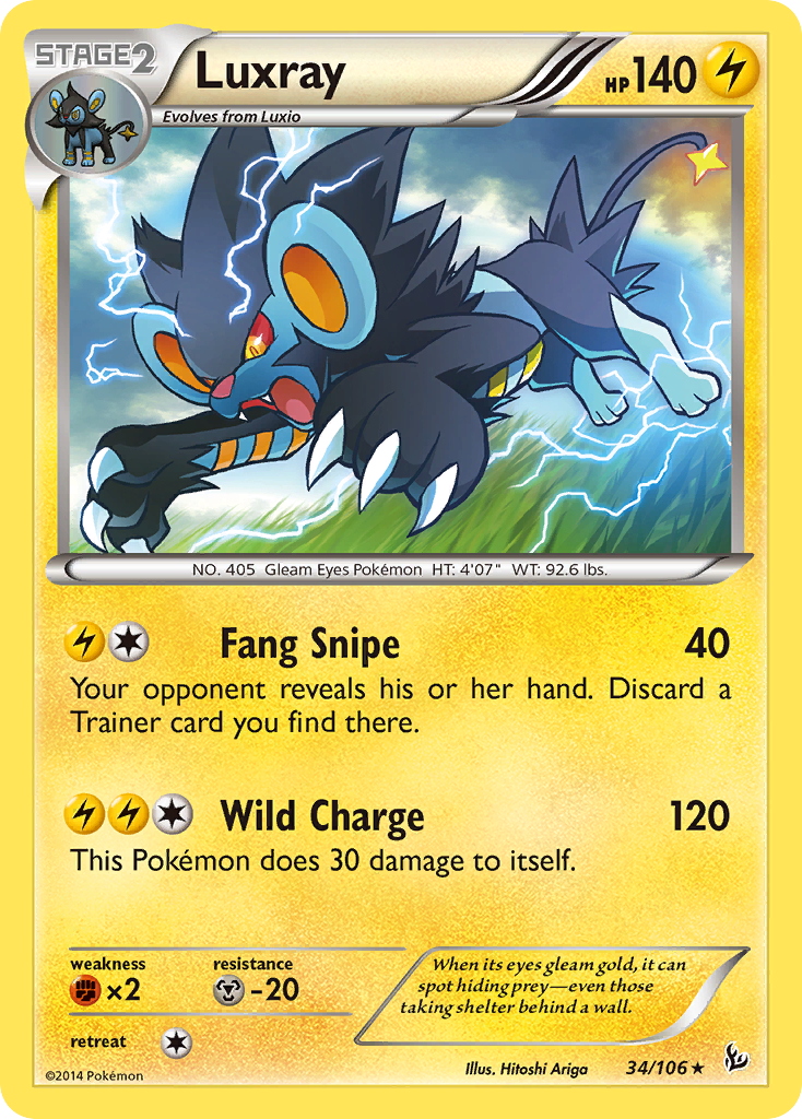 Luxray (34/106) [XY: Flashfire] | Card Merchant Takapuna