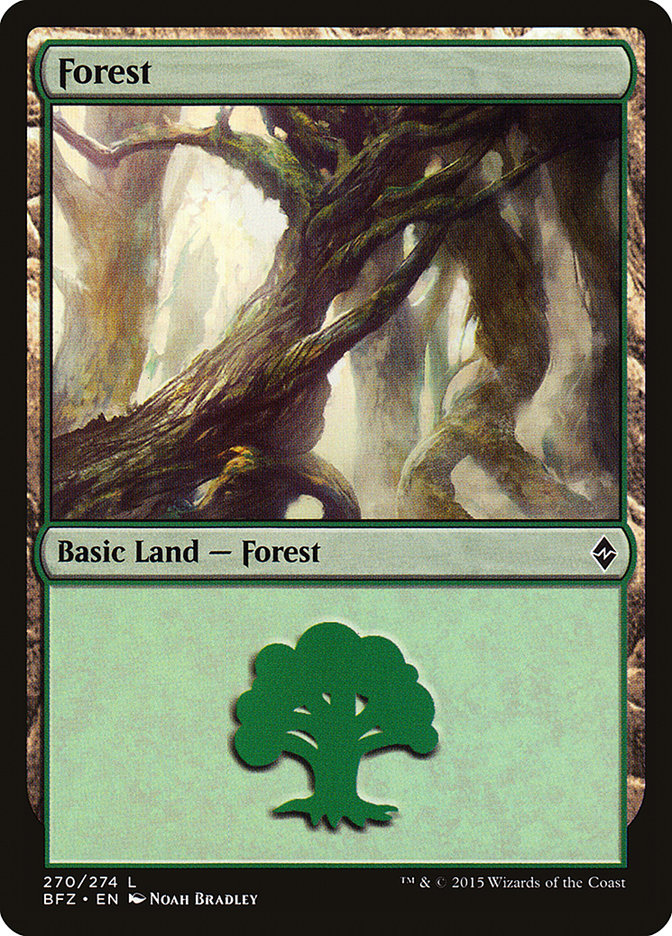 Forest (270) [Battle for Zendikar] | Card Merchant Takapuna