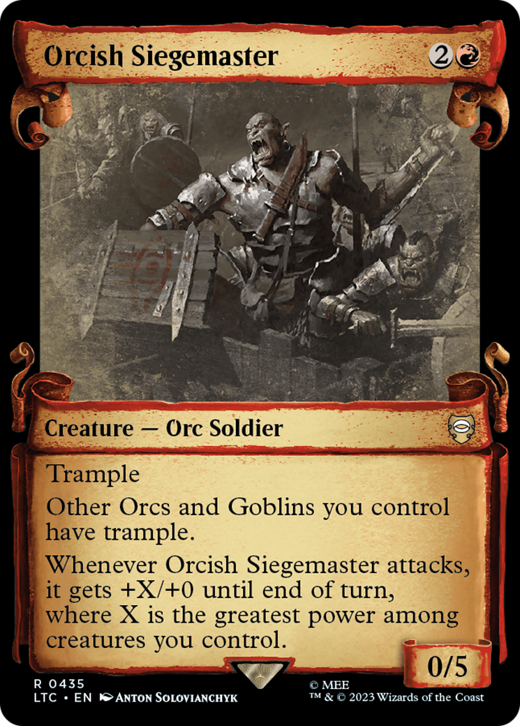 Orcish Siegemaster [The Lord of the Rings: Tales of Middle-Earth Commander Showcase Scrolls] | Card Merchant Takapuna