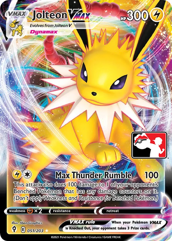 Jolteon VMAX (051/203) [Prize Pack Series One] | Card Merchant Takapuna