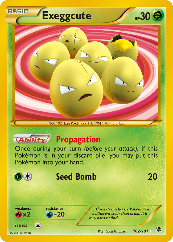 Exeggcute (102/101) [Black & White: Plasma Blast] | Card Merchant Takapuna