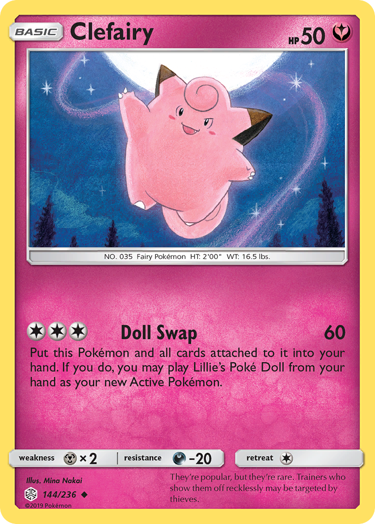 Clefairy (144/236) [Sun & Moon: Cosmic Eclipse] | Card Merchant Takapuna