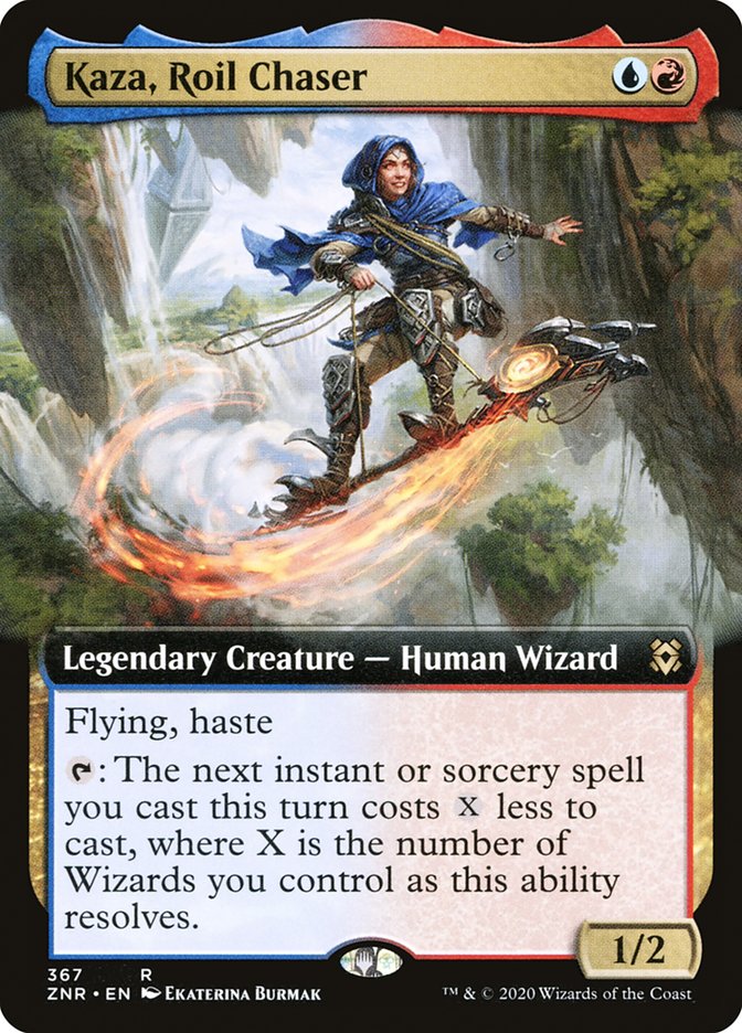 Kaza, Roil Chaser (Extended Art) [Zendikar Rising] | Card Merchant Takapuna