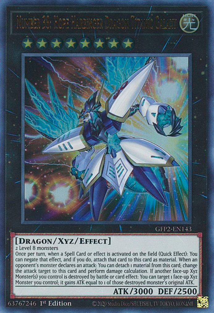 Number 38: Hope Harbinger Dragon Titanic Galaxy [GFP2-EN143] Ultra Rare | Card Merchant Takapuna