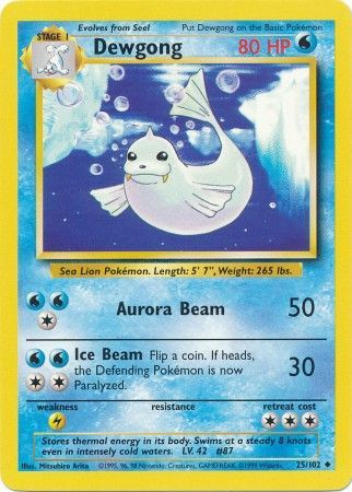 Dewgong (25/102) [Base Set Unlimited] | Card Merchant Takapuna