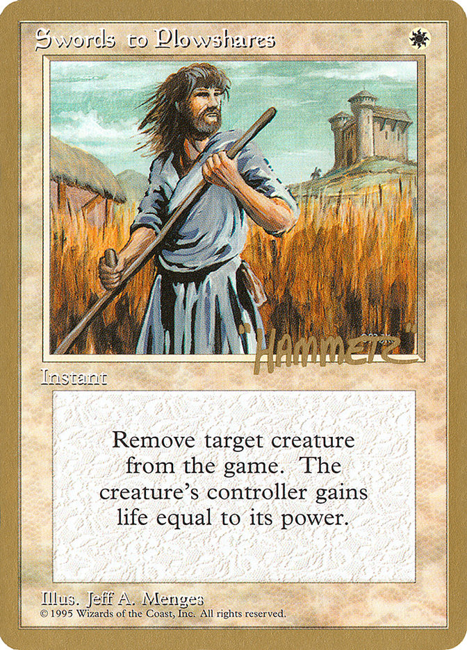 Swords to Plowshares (Shawn "Hammer" Regnier) [Pro Tour Collector Set] | Card Merchant Takapuna