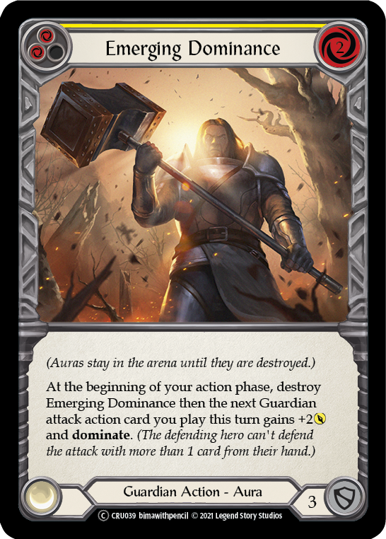 Emerging Dominance (Yellow) [U-CRU039] (Crucible of War Unlimited)  Unlimited Rainbow Foil | Card Merchant Takapuna