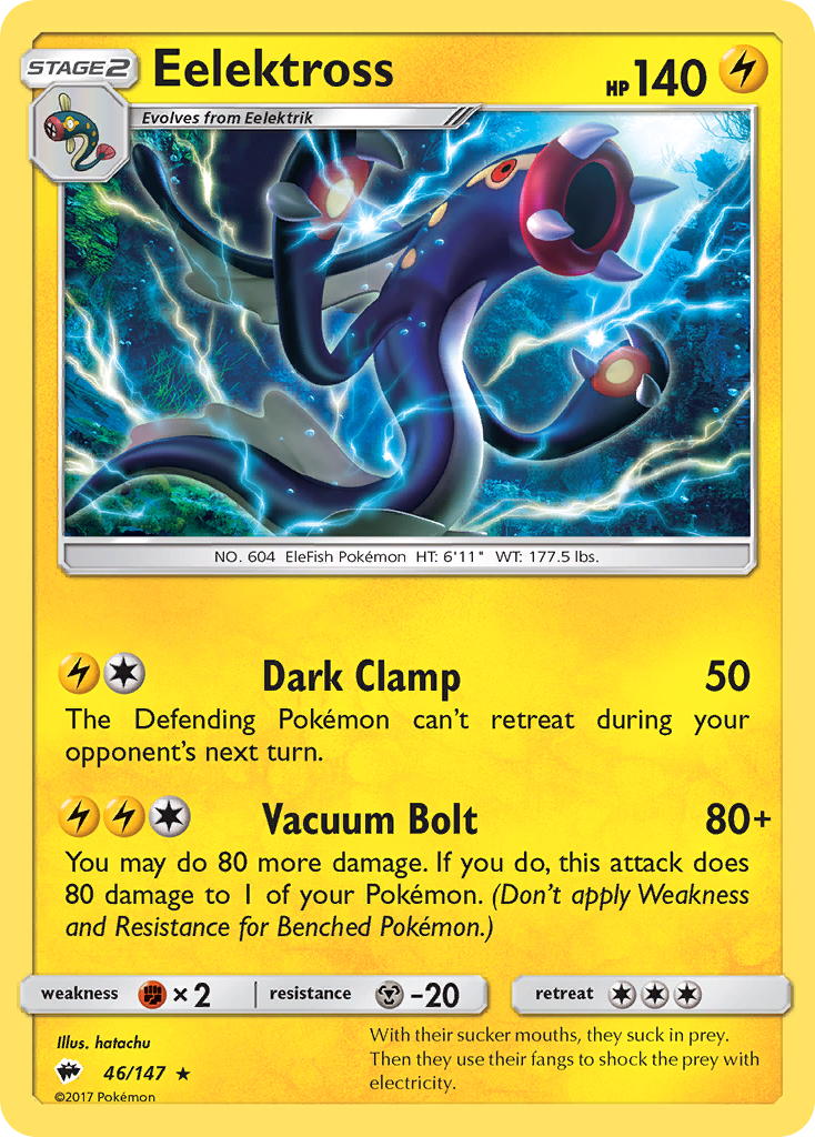 Eelektross (46/147) [Sun & Moon: Burning Shadows] | Card Merchant Takapuna