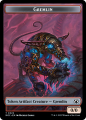 Treasure // Gremlin Double-Sided Token [March of the Machine Commander Tokens] | Card Merchant Takapuna