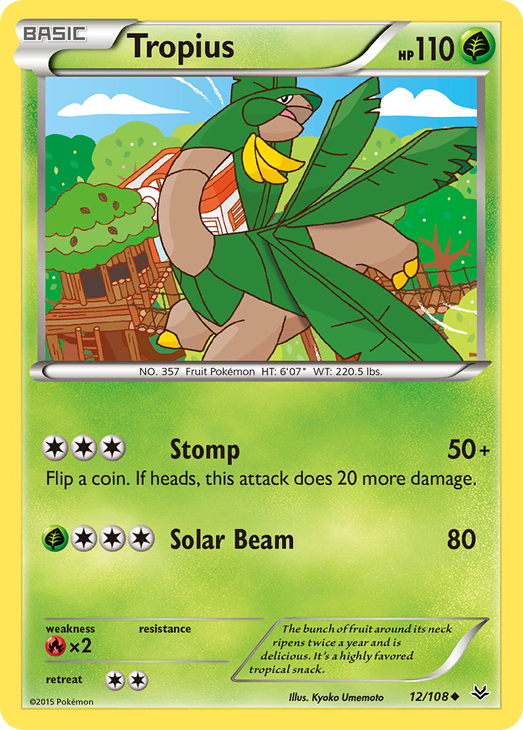 Tropius (12/108) [XY: Roaring Skies] | Card Merchant Takapuna