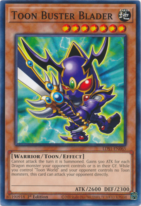 Toon Buster Blader [LDS1-EN065] Common | Card Merchant Takapuna