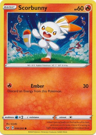 Scorbunny (030/202) (Cosmos Holo) [Sword & Shield: Base Set] | Card Merchant Takapuna