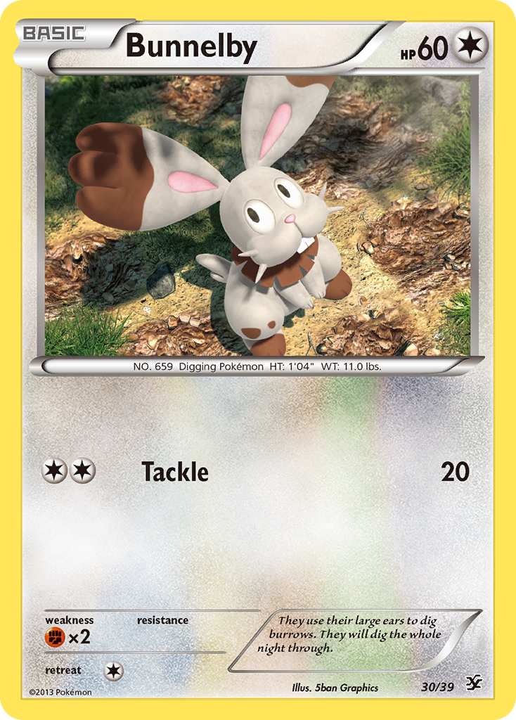 Bunnelby (30/39) [XY: Kalos Starter Set] | Card Merchant Takapuna