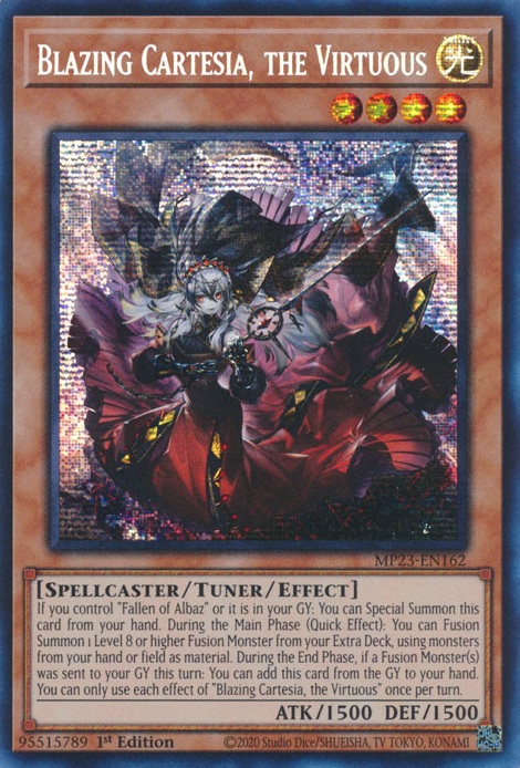 Blazing Cartesia, the Virtuous [MP23-EN162] Prismatic Secret Rare | Card Merchant Takapuna