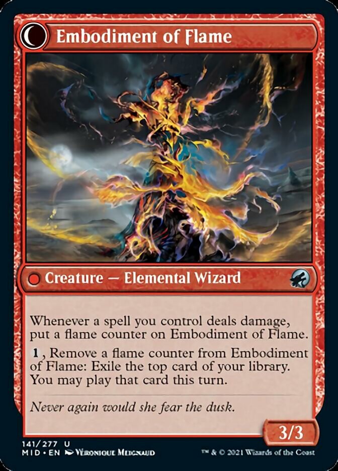 Flame Channeler // Embodiment of Flame [Innistrad: Midnight Hunt] | Card Merchant Takapuna