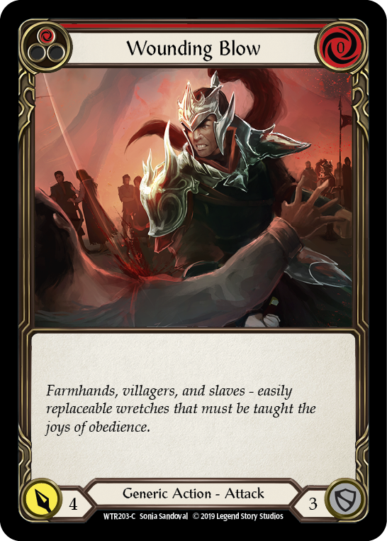 Wounding Blow (Red) [WTR203-C] (Welcome to Rathe)  Alpha Print Normal | Card Merchant Takapuna