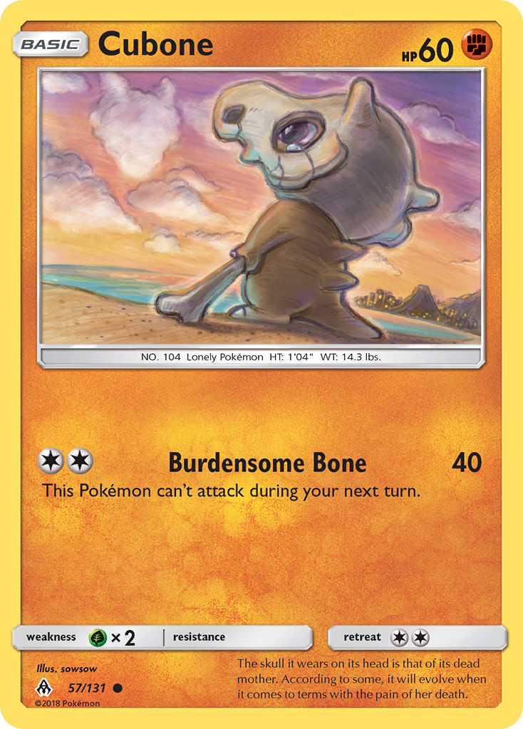 Cubone (57/131) [Sun & Moon: Forbidden Light] | Card Merchant Takapuna