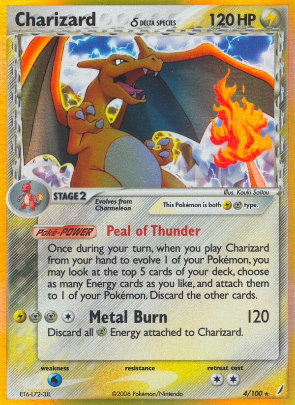 Charizard (4/100) (Delta Species) [EX: Crystal Guardians] | Card Merchant Takapuna