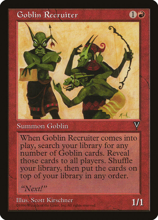 Goblin Recruiter [Visions] | Card Merchant Takapuna